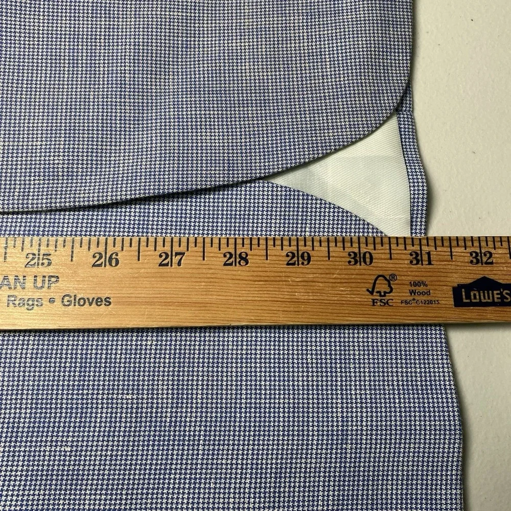 Jos A Bank Blazer 50R Executive Tailored Fit Linen Wool 2B2V Blue Puppytooth